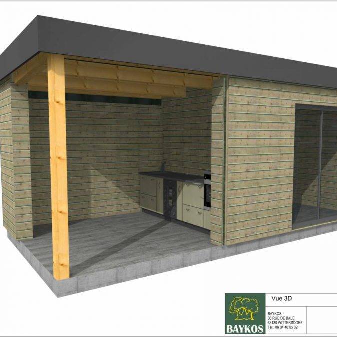 VUE 3D 675X675 | Baykos Poolhouse Montbéliard 0
